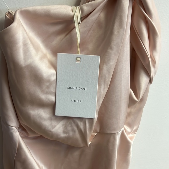 Significant Other silky blush pink midi dress size 4 - Picture 3 of 8